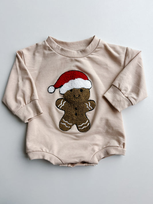 Gingerbread Santa Bubble Romper