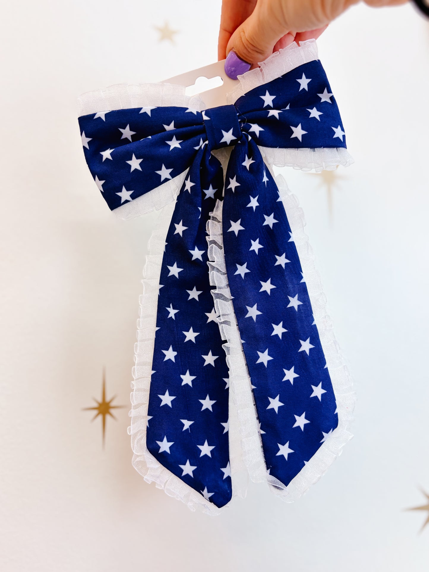Freedom Star Ruffle Bow