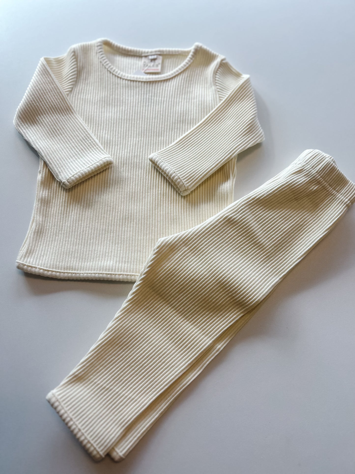 Ribbed Lounge Set - Pants in Cream