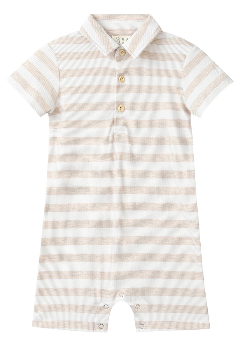 Drift Romper - Tan Stripe