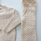 Ivory Cable Knit Set