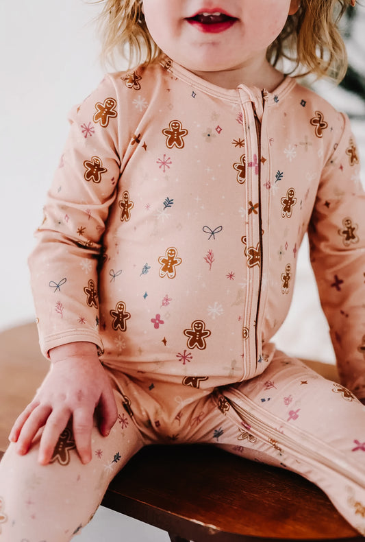 Gingerbread Footie Romper