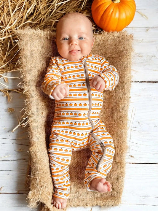 Pumpkin Stripe 2-way Zipper