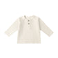 Cream Henley Knit Top