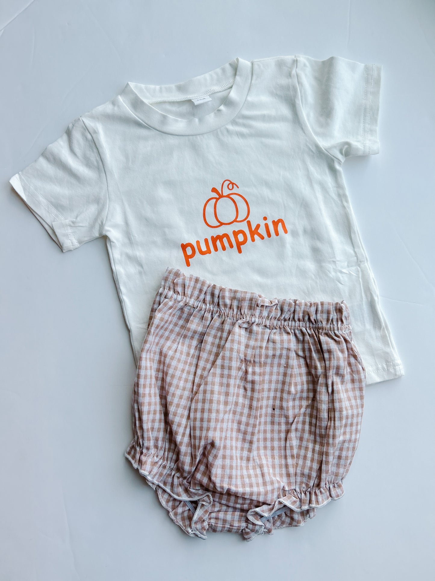 Gingham Pumpkin Set