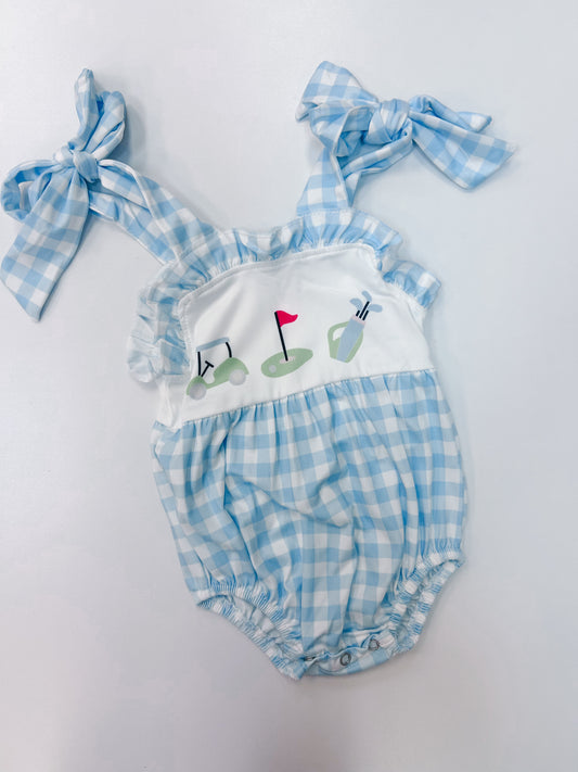 Sleeveless Golf Baby Girl Romper