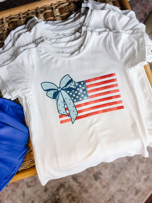 American Flag Bamboo Short Sleeve Tee