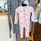 IMJ Black & Cream Gingham Women's Long Sleeve Set