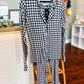 IMJ Black & Cream Gingham Women's Long Sleeve Set