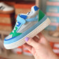 Hook & Loop Sneaker - Blue/Green