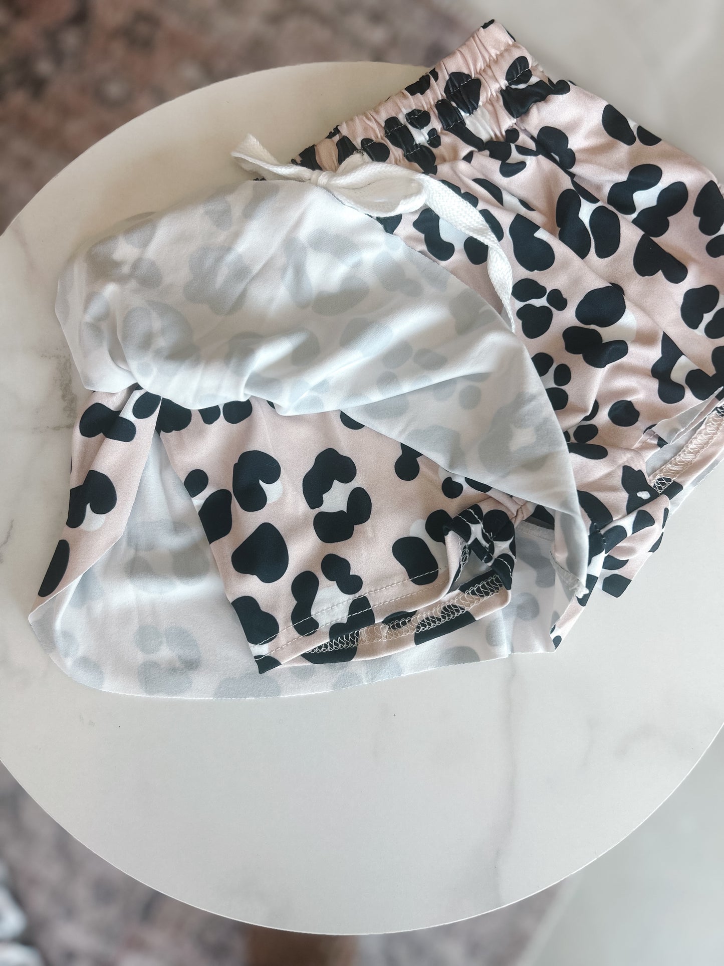 Athletic Leopard Butterfly Shorts