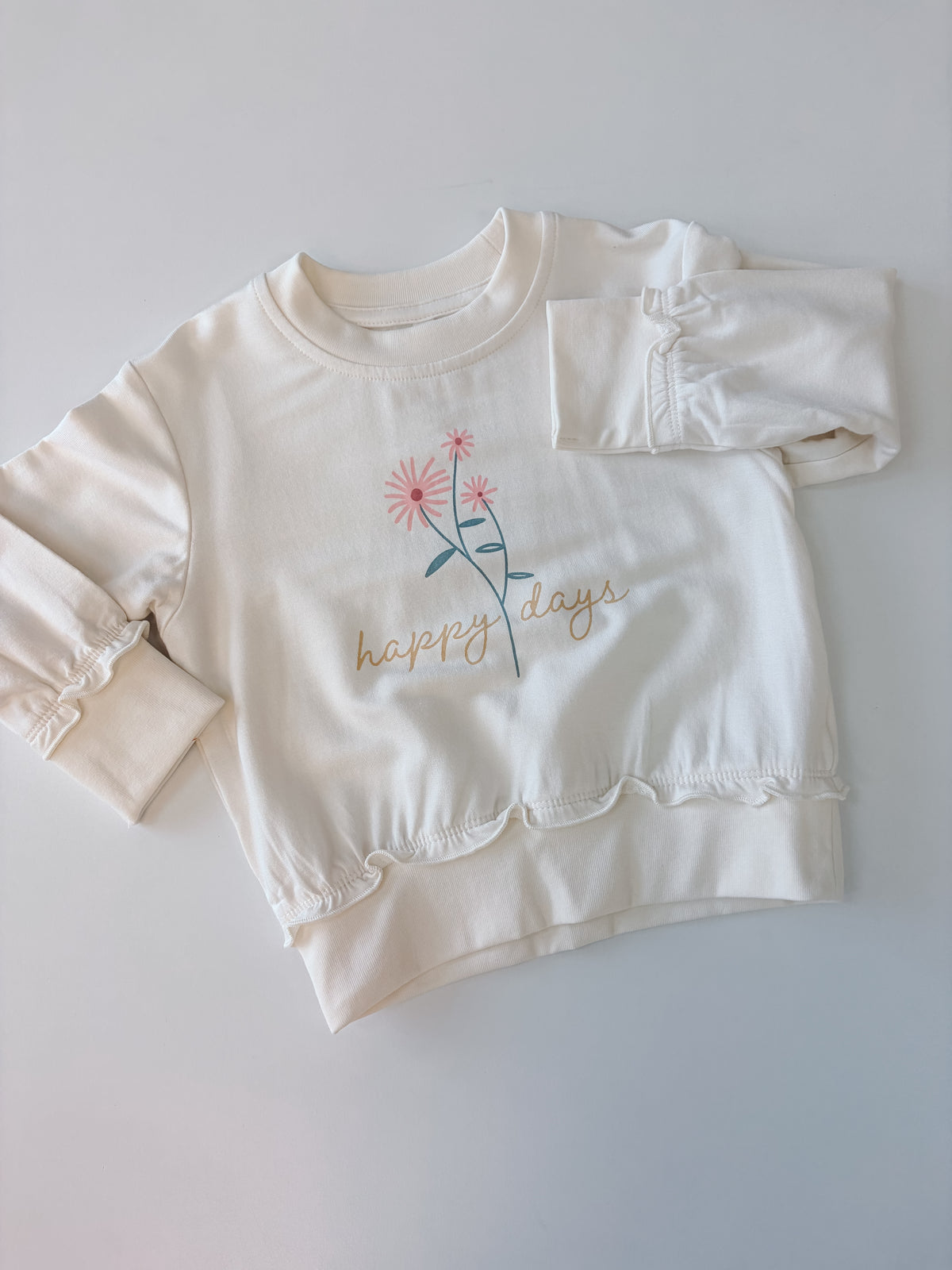 Ruffle Hem Sweatshirt