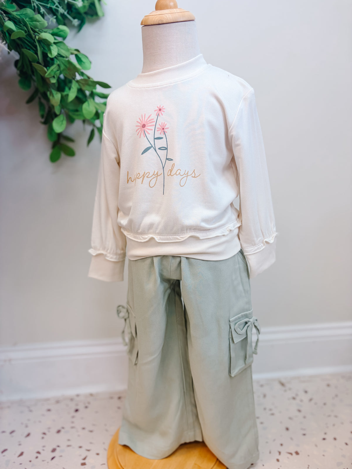 Ruffle Hem Sweatshirt