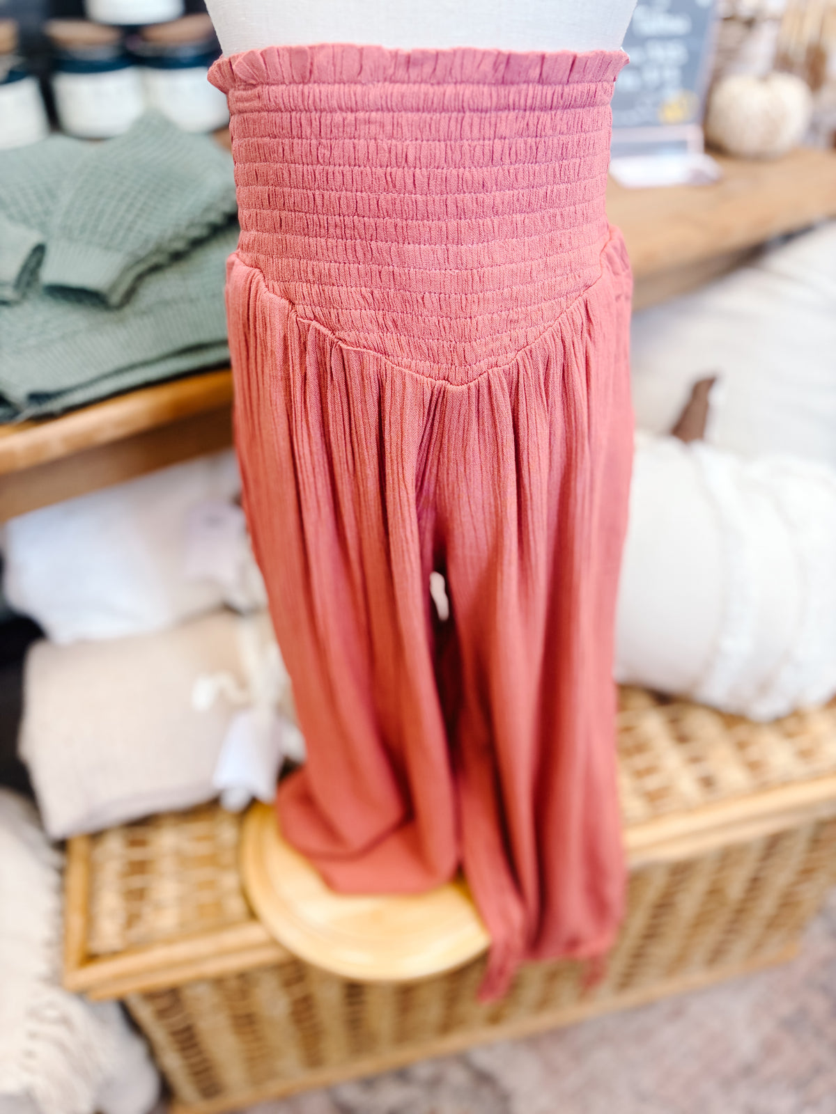 Harem V-Waist Tie Pants