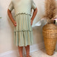 Short Sleeve Double Tiered Dress