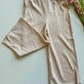 Rhea Ribbed Wide Leg Pants - Irish Cream