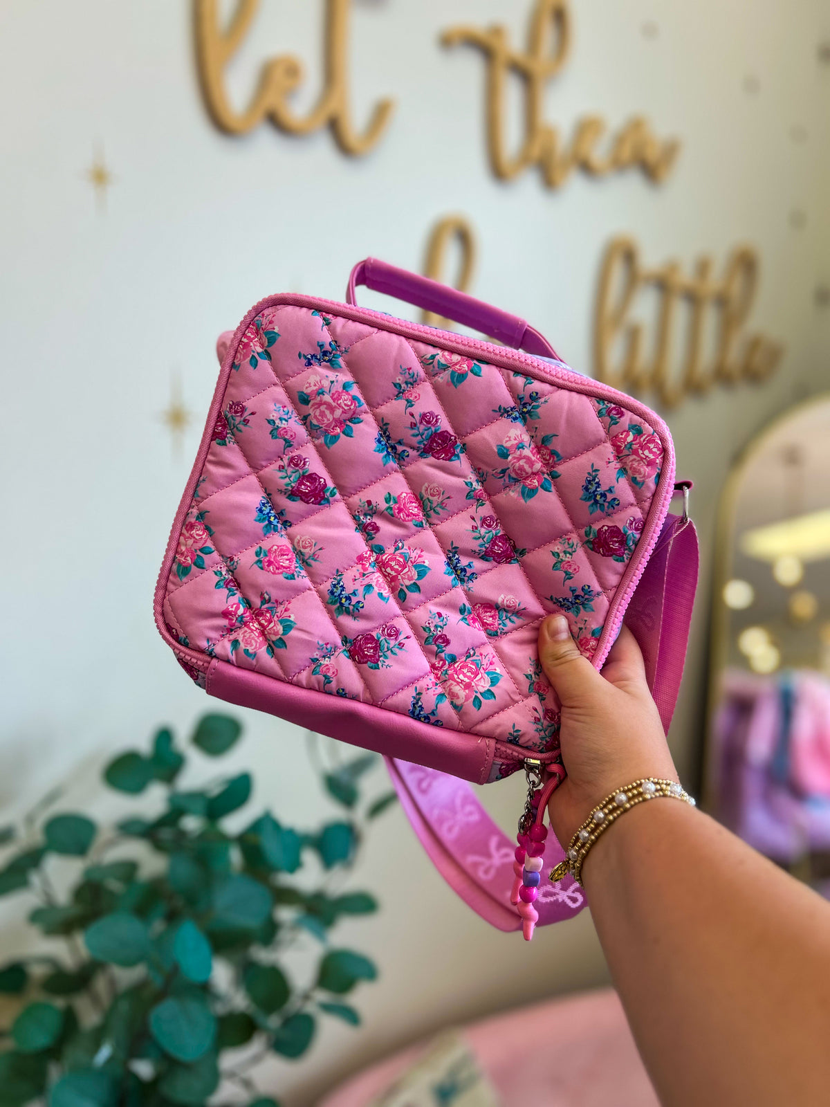 Floral Printed Quilted Lunchbox