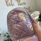 Metallic Floral Print Backpack