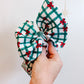 Christmas Bow Plaid