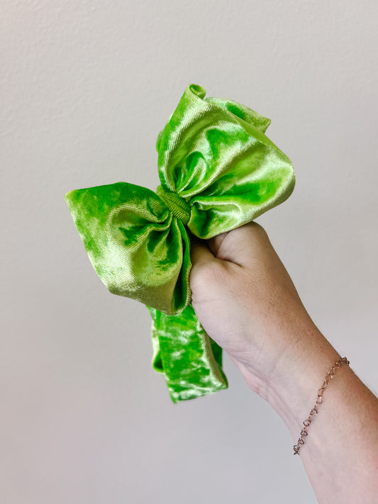 Lime Green Velvet