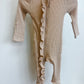 Waffle 2 Way Zip Ruffle Footie