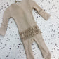Waffle 2 Way Zip Ruffle Footie