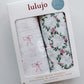 Lulujo Cotton Swaddles - Bows & Rose Trellis