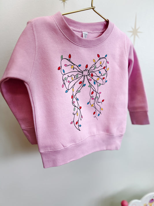 Coquette Christmas Lights Crewneck