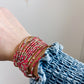 12 Layer Stretch Crystal Stone Bracelets - Pink
