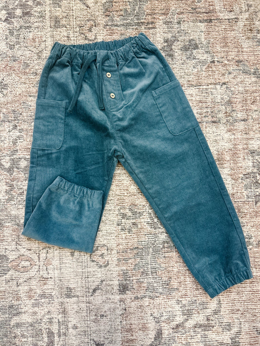 Quincy Mae Ocean Corduroy Pants 4-5 years