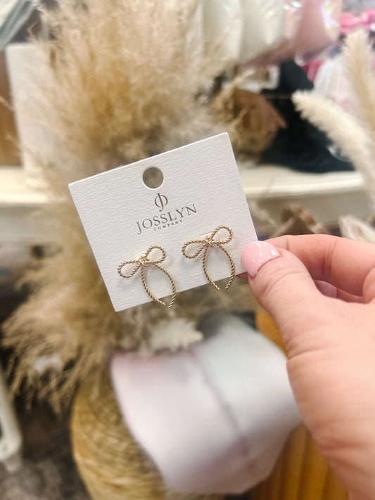 Rope Bow Design Earrings