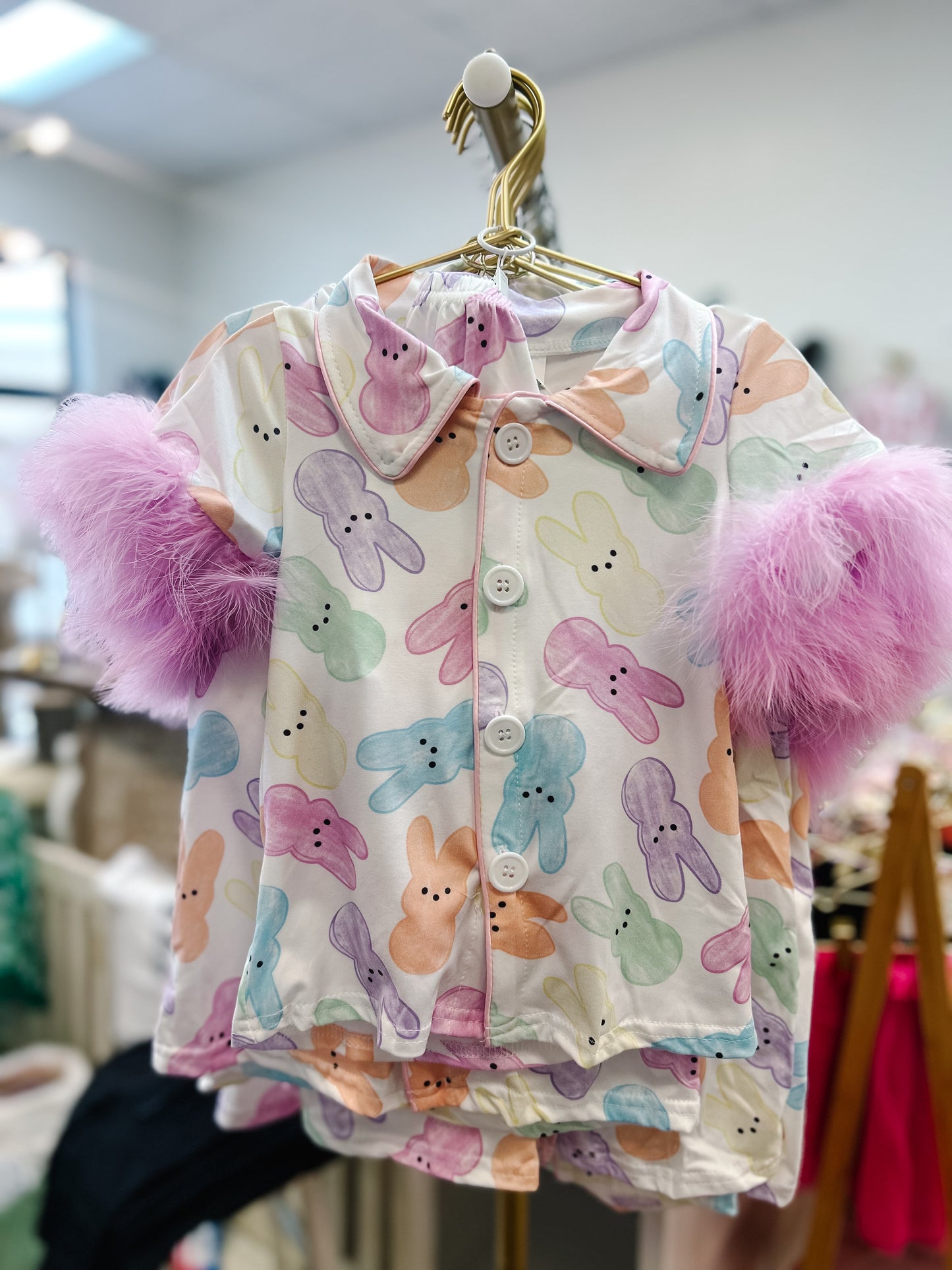 Fuzzy Peeps Pajama Set