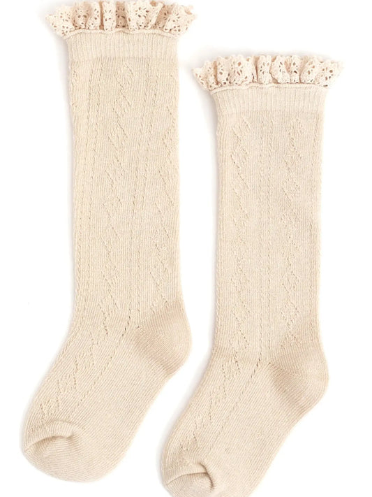 Fancy Lace Knee High Socks