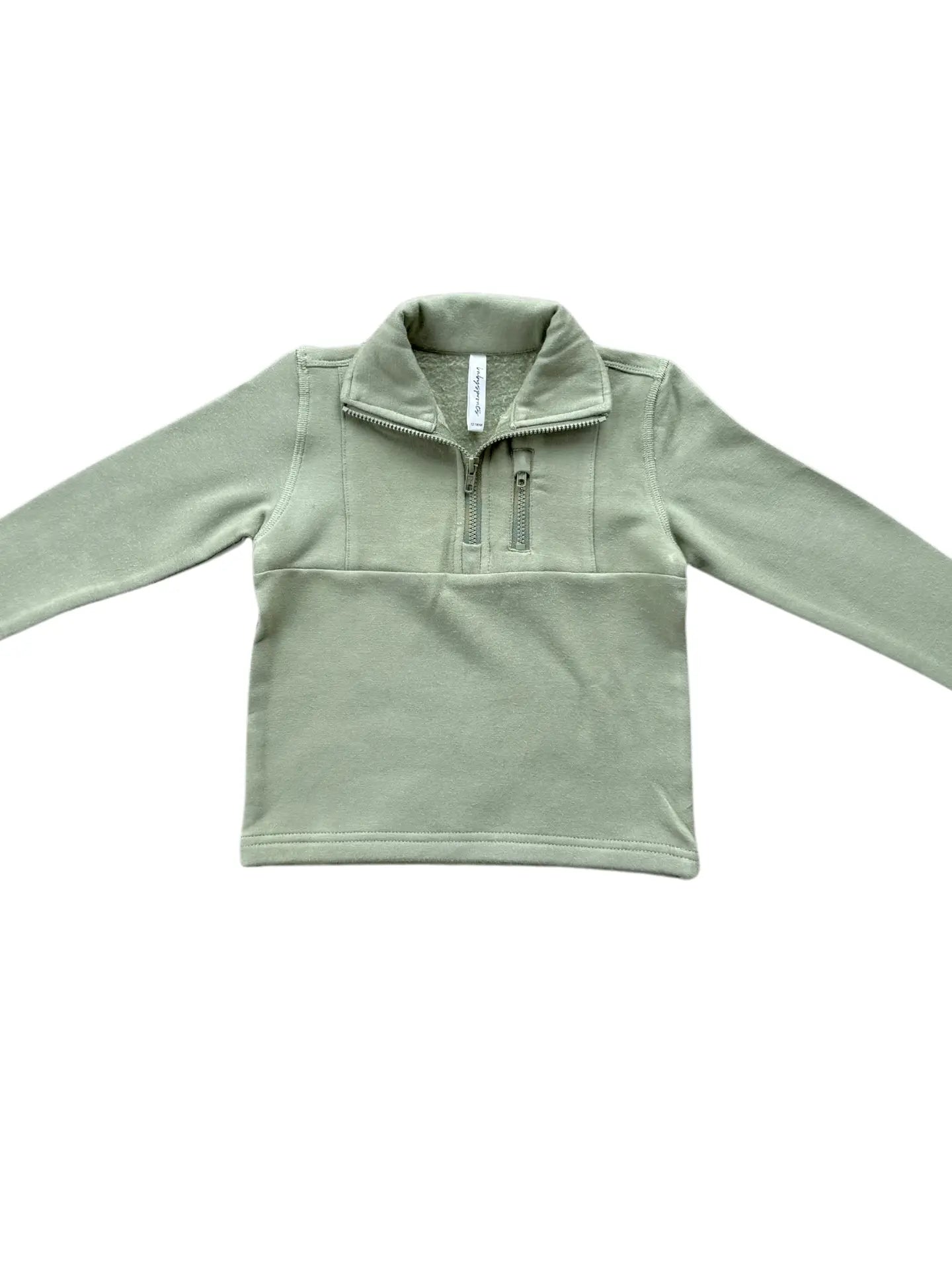 3/4 Fleece Zip Sweatshirt  - Olive