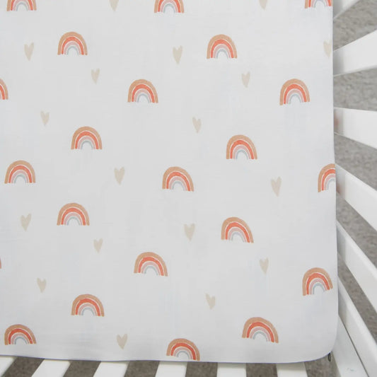 Stretchy Crib Sheet - Over the Rainbow