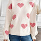 Pink Heart Knit Pullover