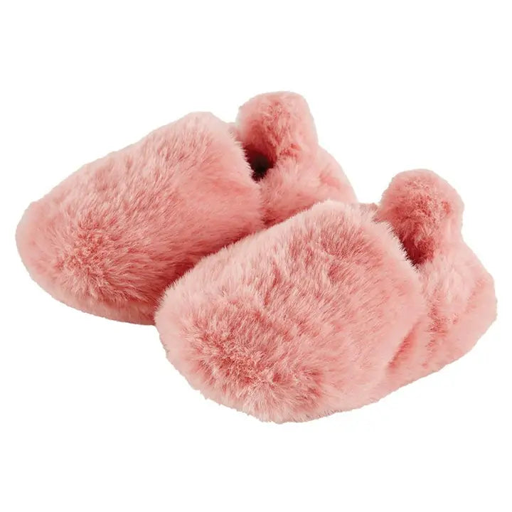 Plush Slippers - Pink (0-9 months)