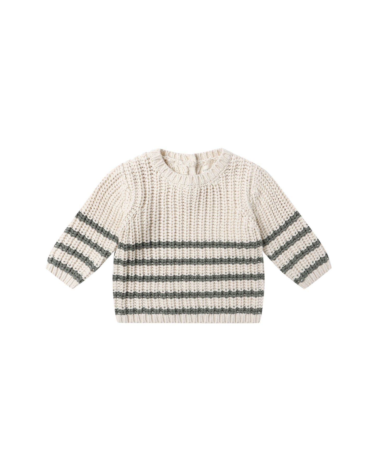 Forest Green and Cream Knit Sweater