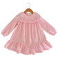 Smocked Ruffle Tiered Dress - Pink Gingham