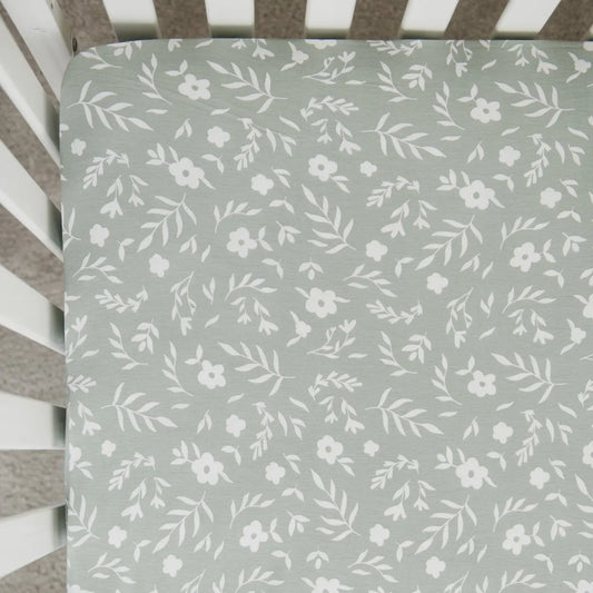 Stretchy Crib Sheet - Sweet Alyssum