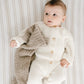Stretchy Crib Sheet - Taupe Stripe
