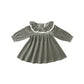 Forest Green Velour Baby Dress