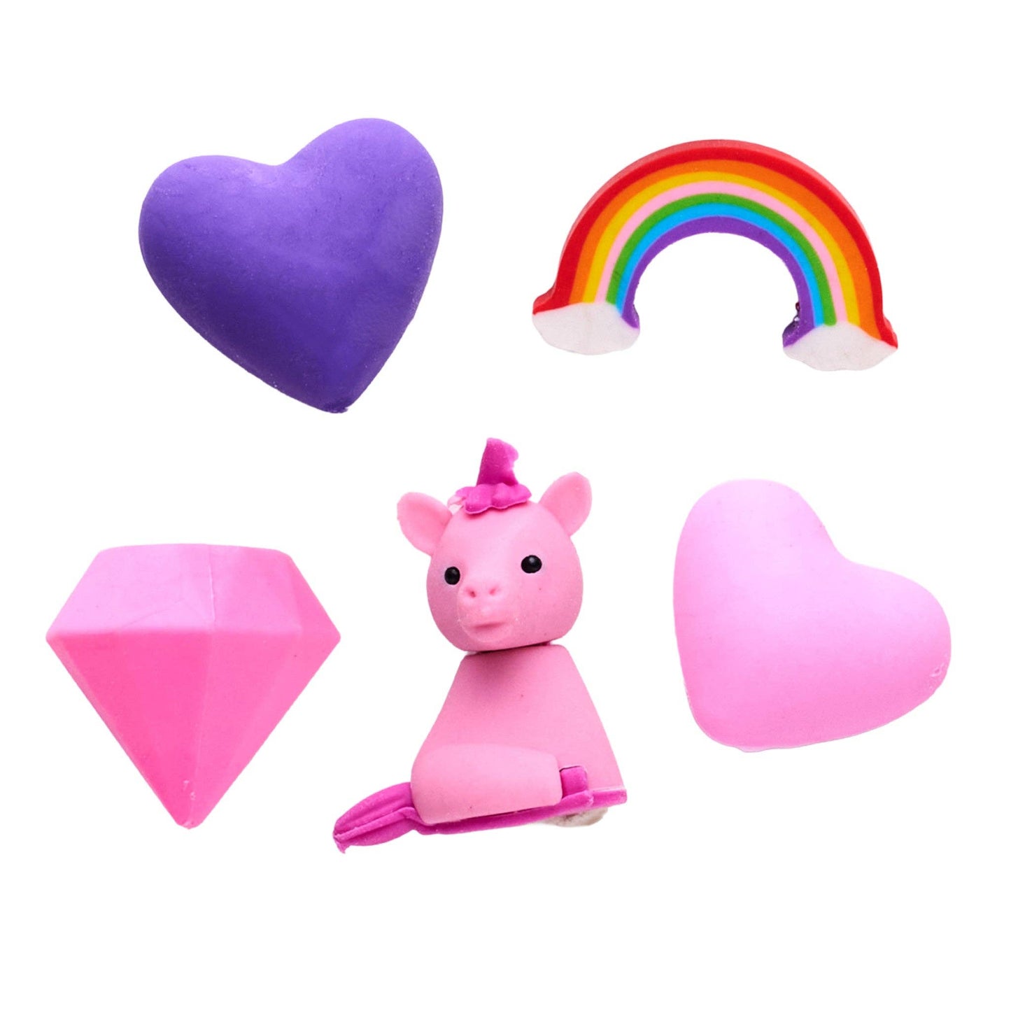 Desk Pets Mini Erasers - Kawaii Theme Set of 15 Erasers