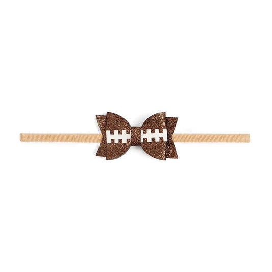 Game Day Glitter Bow Headband