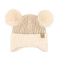 Kids Double Pom Earflap Beanie