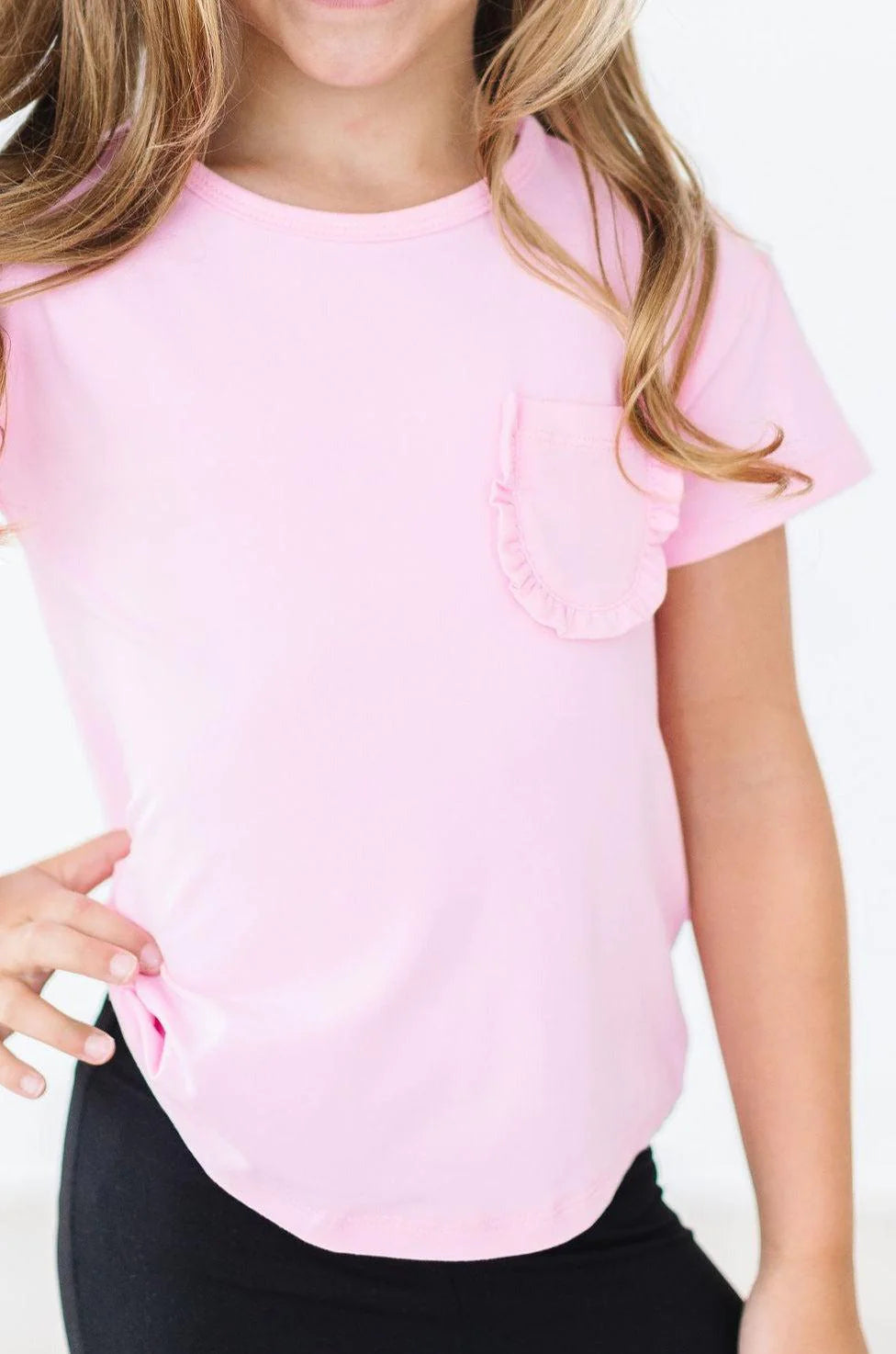 Bubblegum Pink Ruffle Tee