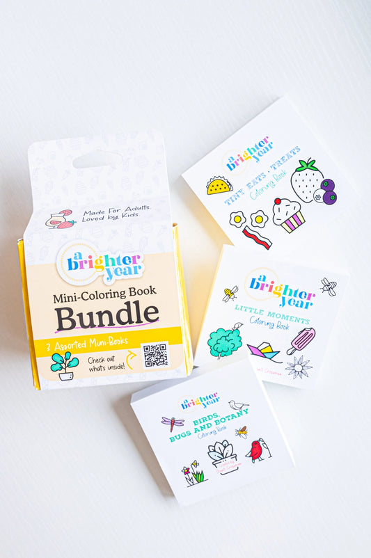 3 Piece Mini Coloring Book Set