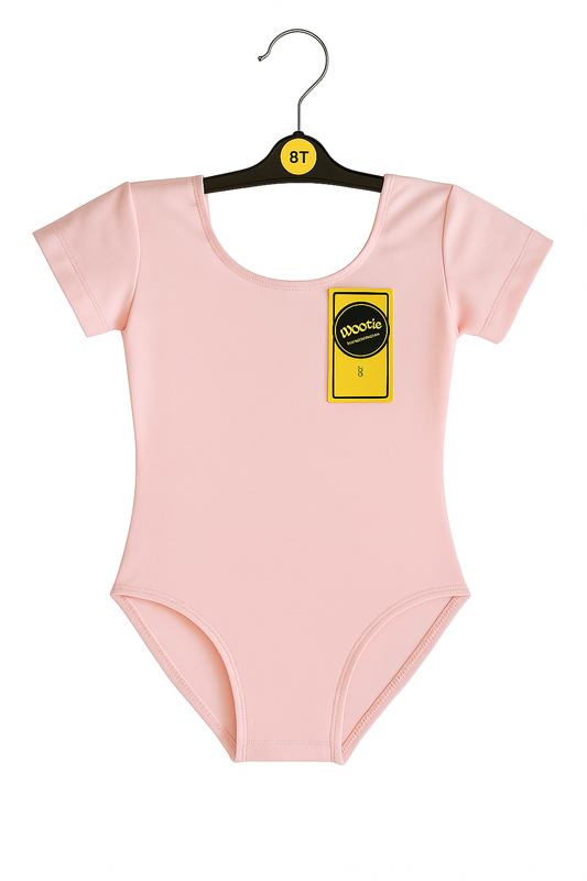 Short Sleeve Cotton Girls Leotards