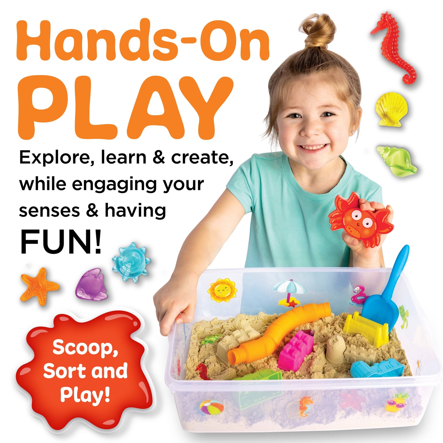 Sensory Bin Beach Activity Bin for Kids