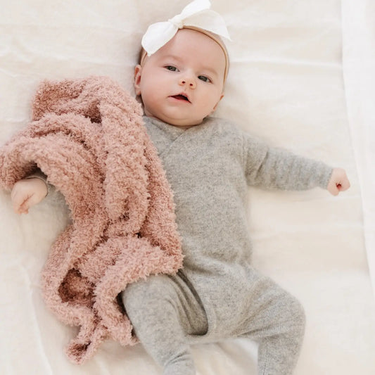 Ribbed Bamboni Mini Blanket - Cameo